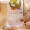Beach Club Calendar. 2025 large square calendar. Art planner. illustrated calendar. 100% recycled paper. Made in the UK.