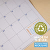 Folk Art Calendar. 2025 large square calendar. Art planner. illustrated calendar. 100% recycled paper. Made in the UK.