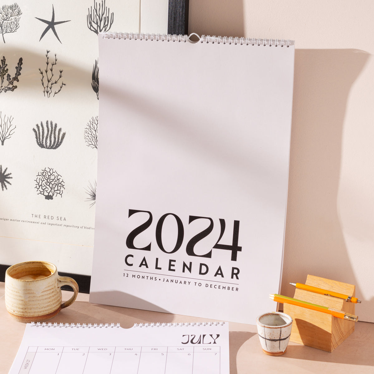 Large 2024 Calendar Simply Neutral A3 Once Upon a Tuesday