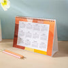 2025 A5 desk calendar in retro vibes. 100% Recycled paper and made in the UK.