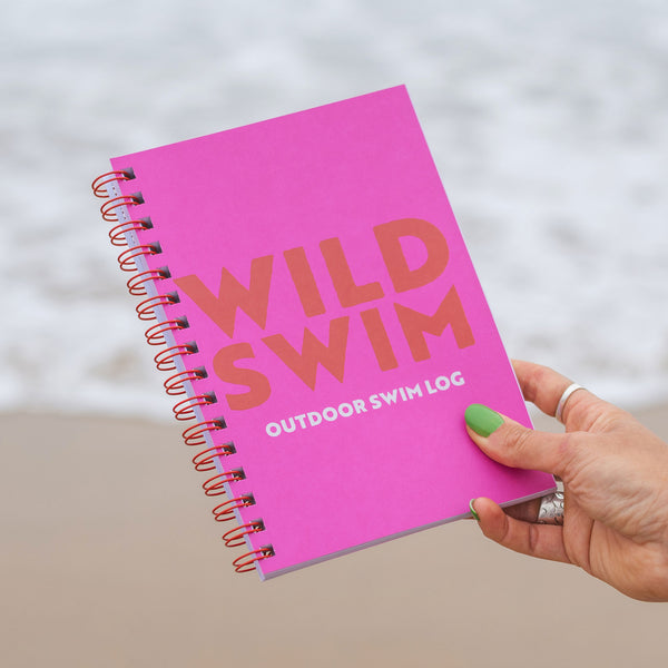 A5 Wild Swimming Journal. Open Water Swimming. Swimming Log. Swimming Gift. 100% Recycled Paper. Made in the UK.