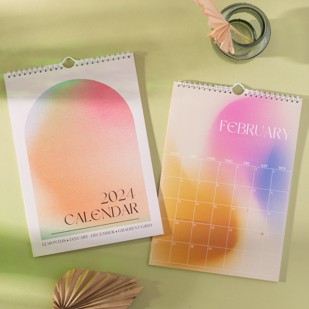 2024 Calendar | Gradient Grid | A4– Once Upon a Tuesday